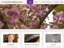 Tablet Screenshot of larryriceministries.org